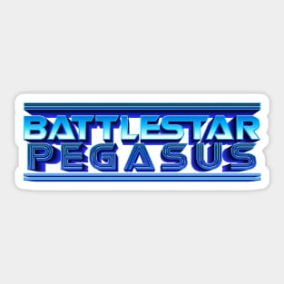 Battlestar Pegasus - Chrome Logo Sticker